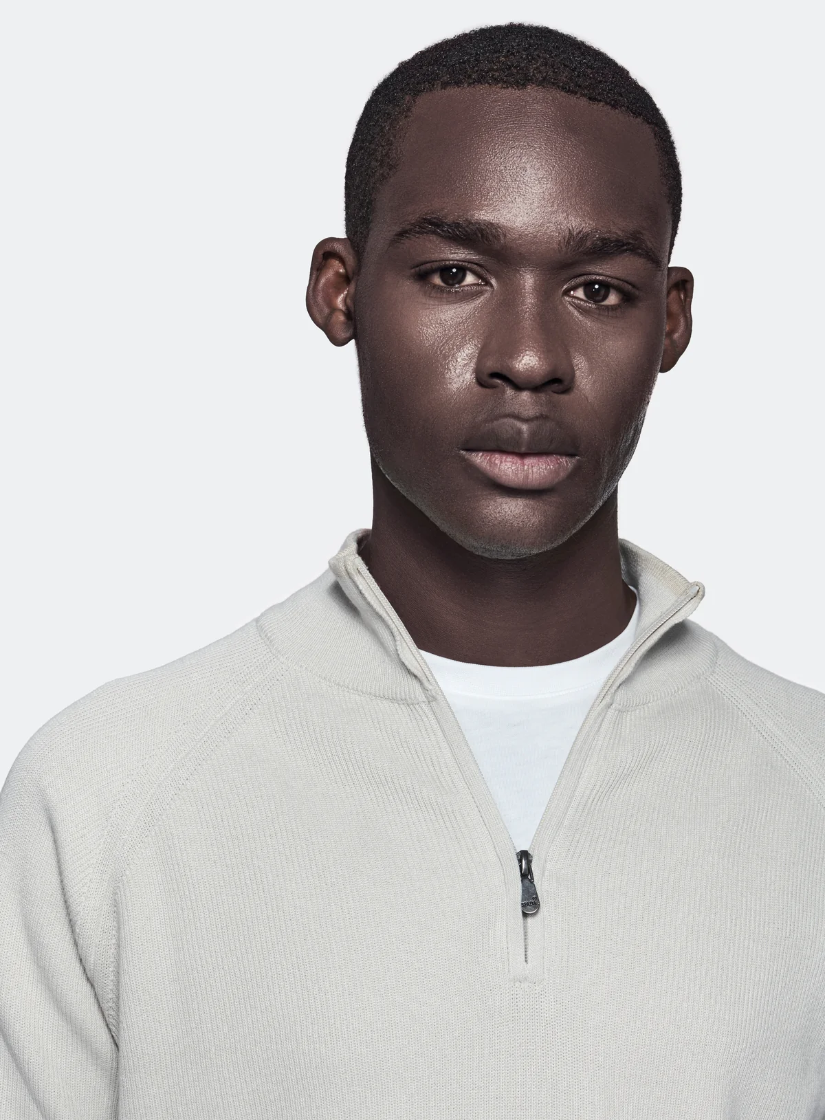 Maglia mezza zip in puro cotone - Image 2