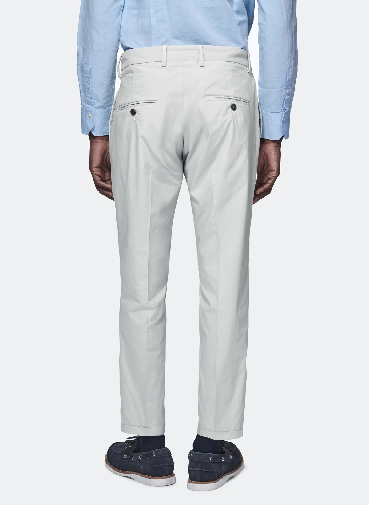 Pantalone con pence in cotone popeline - Image 3