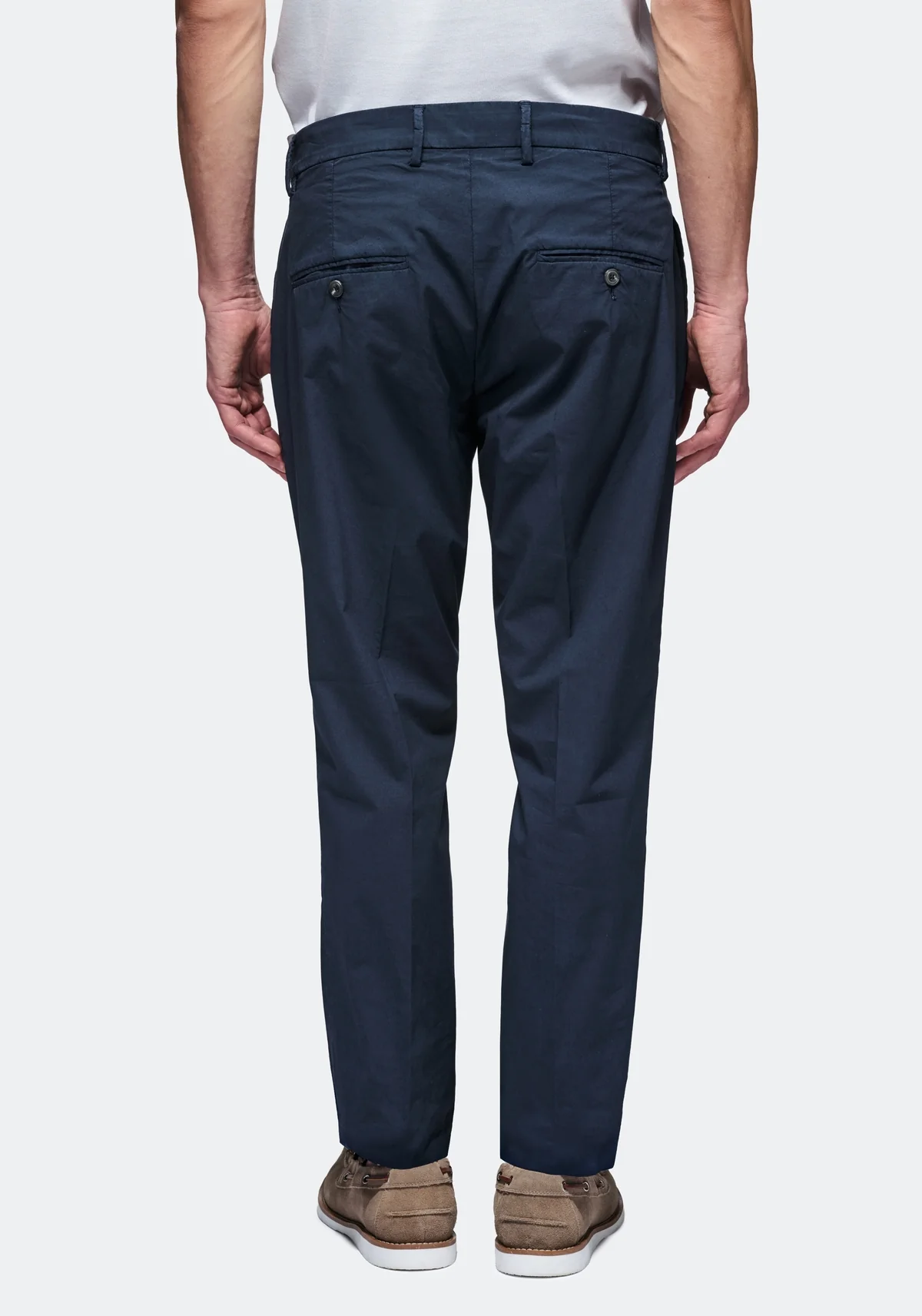Pantalone con pence in cotone popeline - Image 3