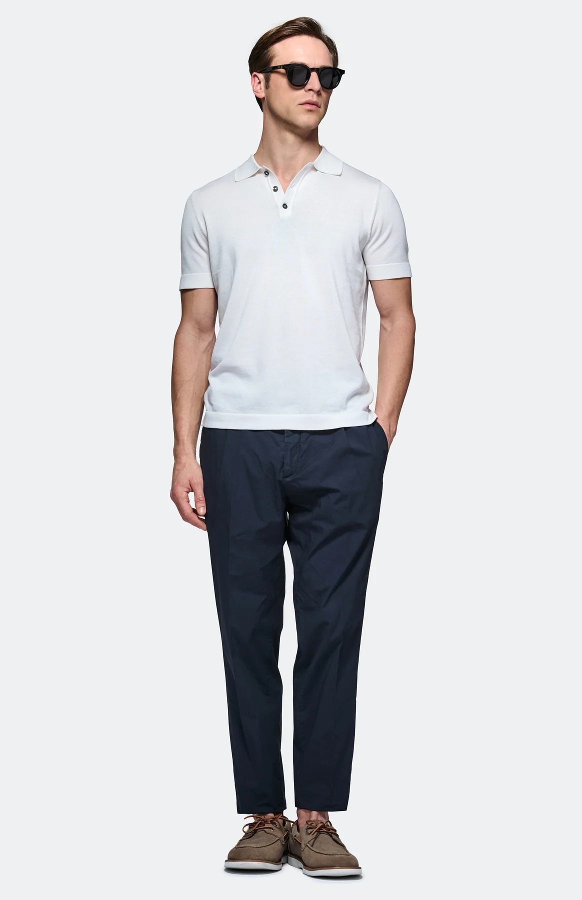 Pantalone con pence in cotone popeline - Image 4